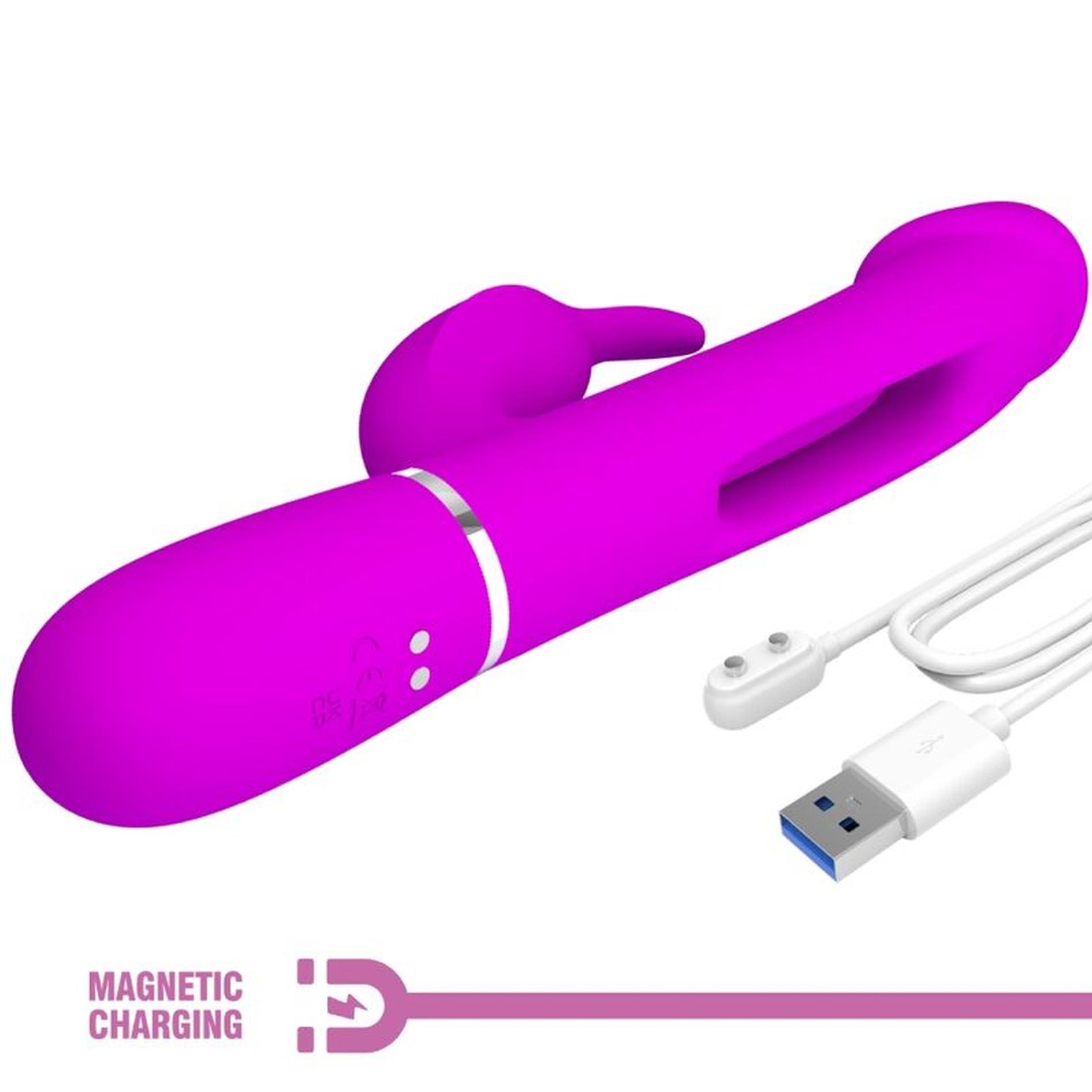 Pretty Love - Kampas Rabbit 3 In 1, Multifunction Vibrator With Tongue Vio