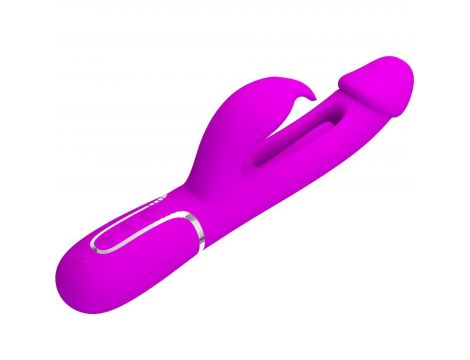 Wibrator króliczek Pretty Love z językiem fioletowy USB - 3