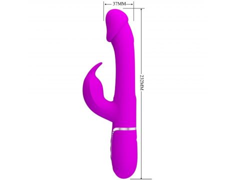 Wibrator króliczek Pretty Love z językiem fioletowy USB - 5
