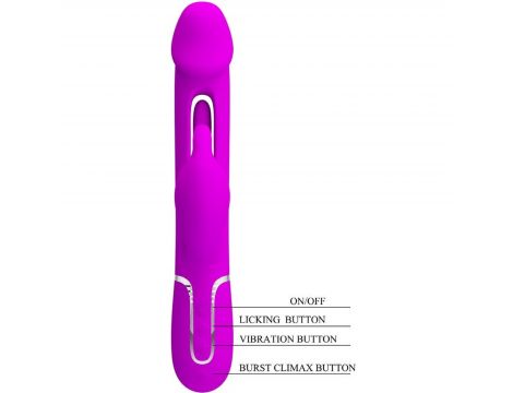 Wibrator króliczek Pretty Love z językiem fioletowy USB - 6