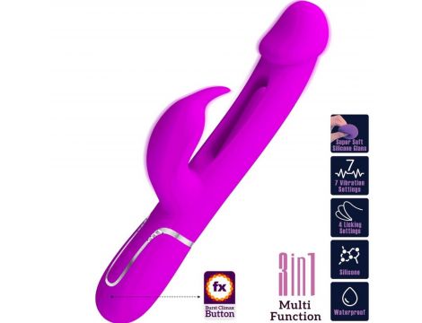 Wibrator króliczek Pretty Love z językiem fioletowy USB - 8