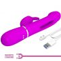 Wibrator króliczek Pretty Love z językiem fioletowy USB - 8