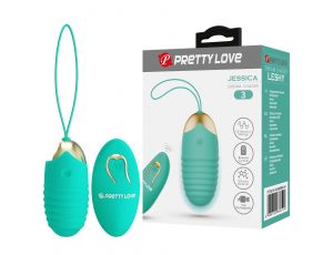 Wibrujące jajko Pretty Love Jessica 12 funkcji zielone z pilotem