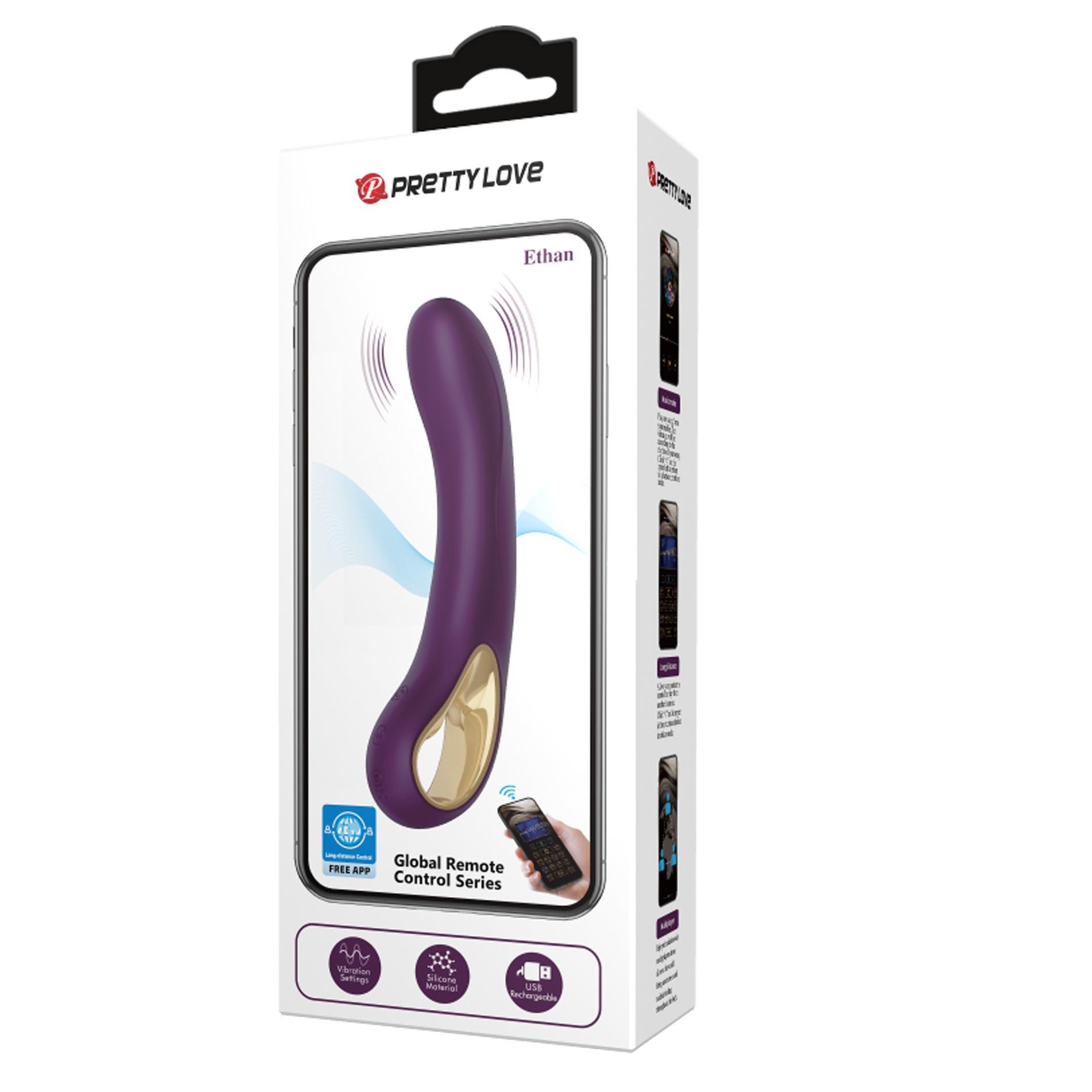Pretty Love - Ethan Purple, 12 Vibration Functions Mobile App Long-Distance