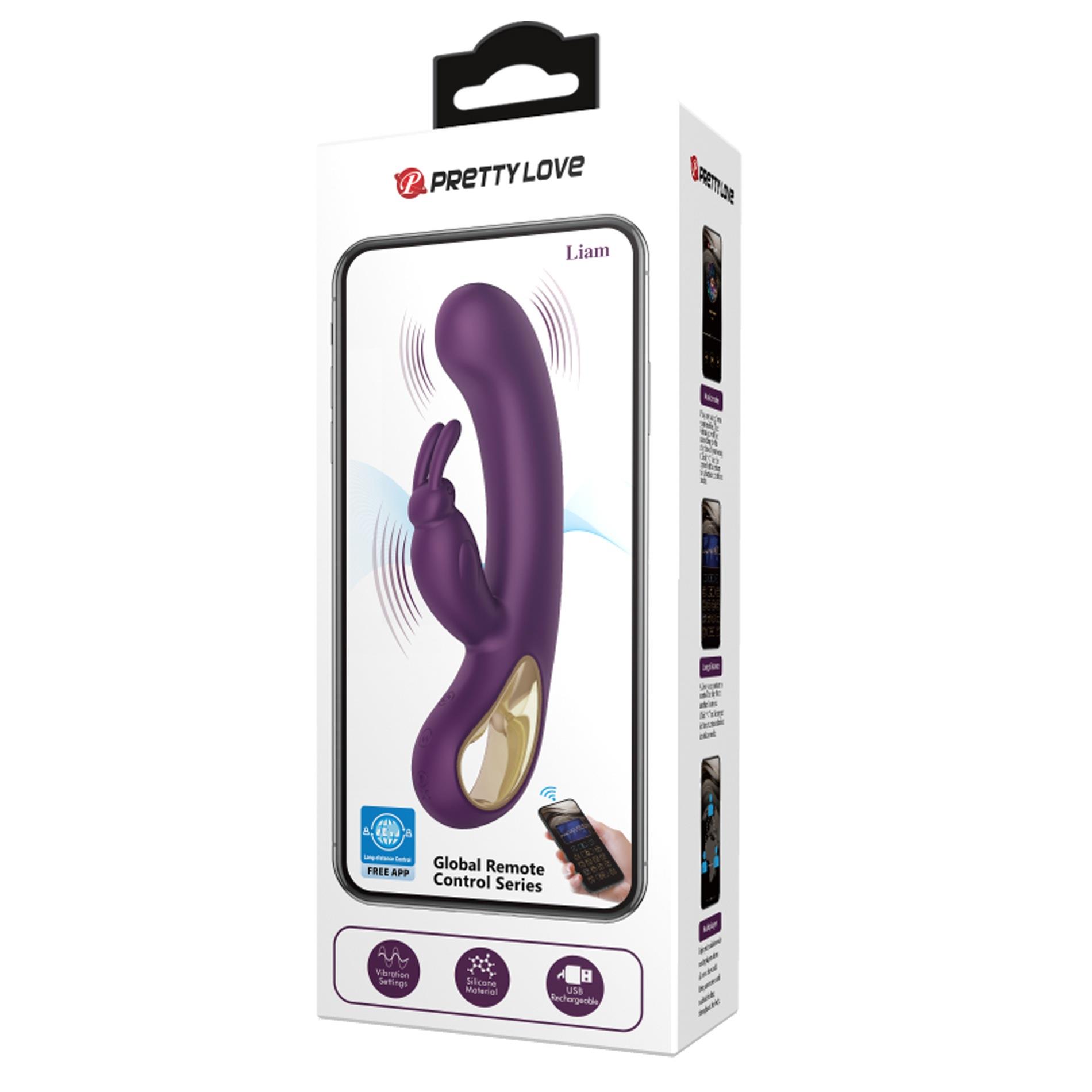 Pretty Love - Liam Purple, 12 Vibration Functions Mobile App Long-Distance