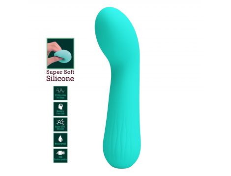 Silikonowy wibrator punktu G Pretty Love Faun Zielony 12 funkcji
