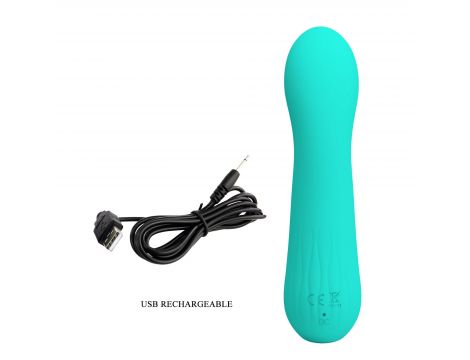 Silikonowy wibrator punktu G Pretty Love Faun Zielony 12 funkcji - 11