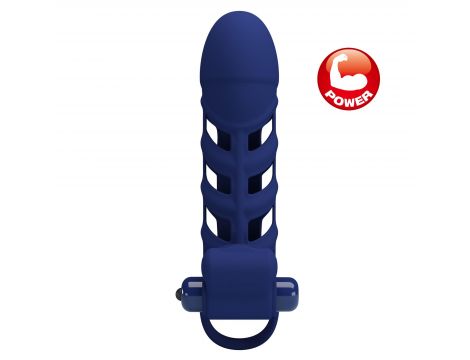 Wibrująca silikonowa przedłużka na penisa Pretty Love 10 funkcji - 2