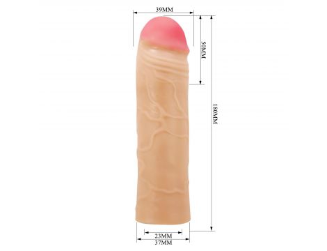 Przedłużka na penisa Pretty Love Chane 50 mm realistyczna - 8