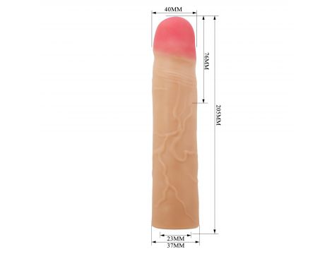 Przedłużka na penisa Pretty Love Kylian Flesh realistyczna 76 mm - 6