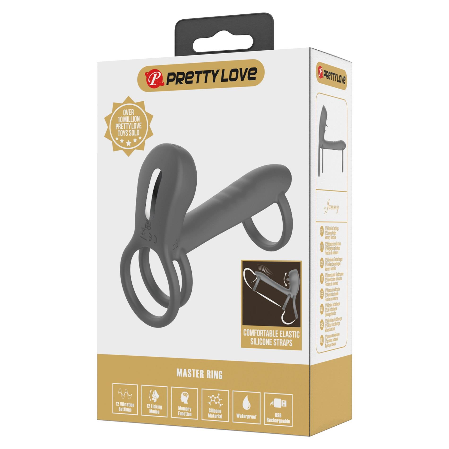 Pretty Love - Master Ring, 12 Vibration Functions 12 Licking Settings Memor