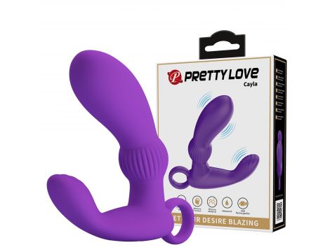 Masażer prostaty Pretty Love Cayla fioletowy 12 wibracji USB
