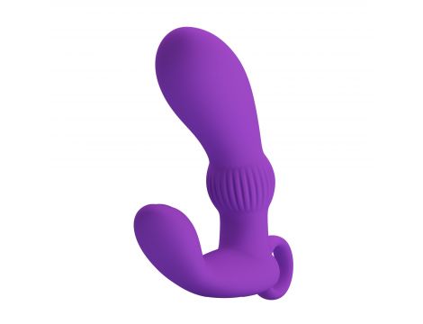 Masażer prostaty Pretty Love Cayla fioletowy 12 wibracji USB - 2