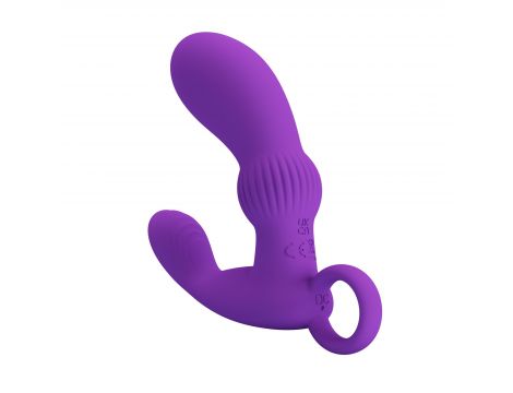 Masażer prostaty Pretty Love Cayla fioletowy 12 wibracji USB - 4