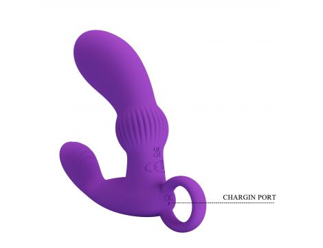Masażer prostaty Pretty Love Cayla fioletowy 12 wibracji USB - 8