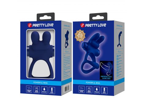 Pierścień erekcyjny wibrujący Pretty Love Buzzing Bunny silikonowy AAA - 10