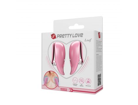 Wibrujące klipsy na sutki Pretty Love Leaf 10 funkcji - 9