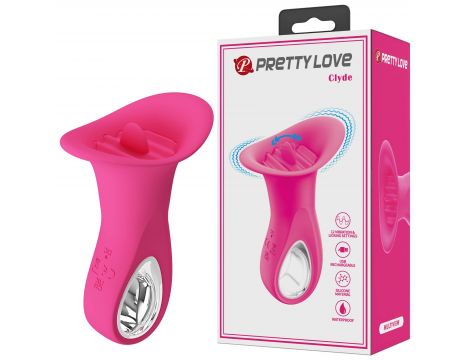 Wibrator oralny z języczkiem Pretty Love Clyde 12 wibracji 12 lizania USB - 3