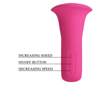 Wibrator oralny z języczkiem Pretty Love Clyde 12 wibracji 12 lizania USB - 12