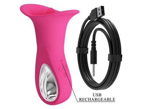 Wibrator oralny z języczkiem Pretty Love Clyde 12 wibracji 12 lizania USB - 9