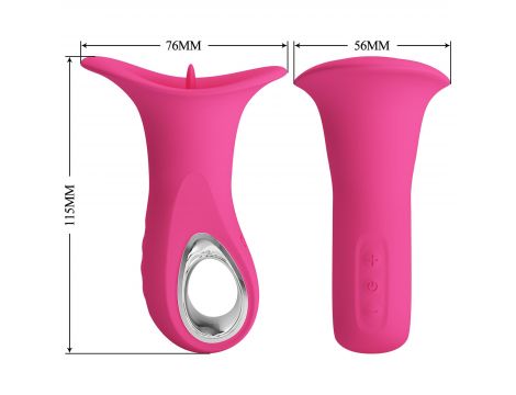 Wibrator oralny z języczkiem Pretty Love Clyde 12 wibracji 12 lizania USB - 11