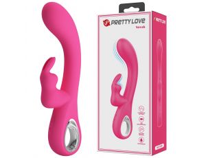 Wibrator króliczek silikonowy Pretty Love Novak srebrny USB 12 trybów