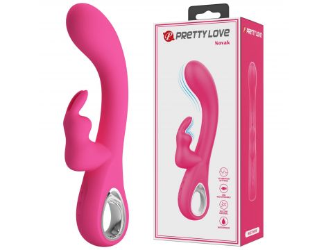 Wibrator króliczek silikonowy Pretty Love Novak srebrny USB 12 trybów