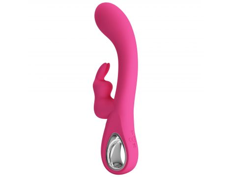Wibrator króliczek silikonowy Pretty Love Novak srebrny USB 12 trybów - 5