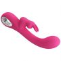 Wibrator króliczek silikonowy Pretty Love Novak srebrny USB 12 trybów - 8