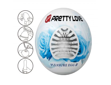Realistyczny elastyczny masturbator Pretty Love Pleasure Egg III - 9