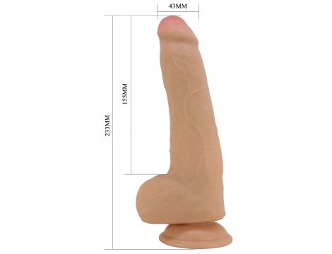 Realistyczne dildo Pretty Love Draco ruchoma skóra TPR 23 cm przyssawka - 7