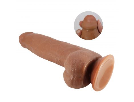 Dildo realistyczne Pretty Love Draco 23 cm z ruchomą skórą i przyssawką - 7