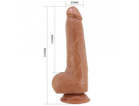 Dildo realistyczne Pretty Love Draco 23 cm z ruchomą skórą i przyssawką - 8