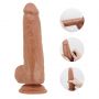 Dildo realistyczne Pretty Love Draco 23 cm z ruchomą skórą i przyssawką - 3