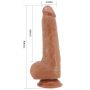 Dildo realistyczne Pretty Love Draco 23 cm z ruchomą skórą i przyssawką - 9
