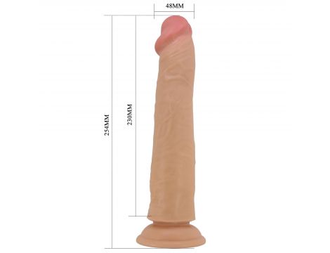 Dildo realistyczne Pretty Love Sharife 25 cm z przyssawką giętkie TPR - 7