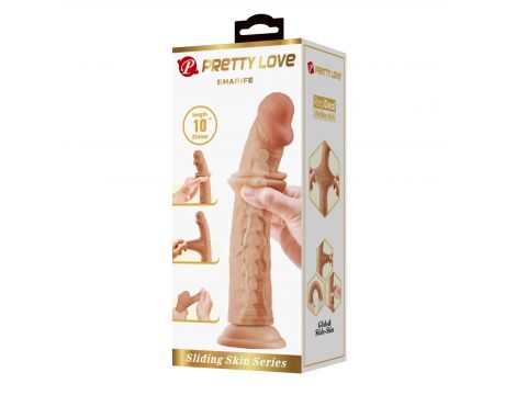 Dildo realistyczne Pretty Love Sharife 25 cm z przyssawką giętkie TPR - 8