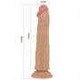 Dildo realistyczne Pretty Love Sharife 25 cm z przyssawką giętkie TPR - 8