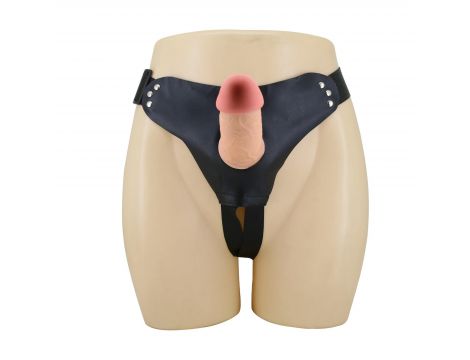 Pas strap-on z protezą króliczą Pretty Love Mavis cielisty 19 cm - 5
