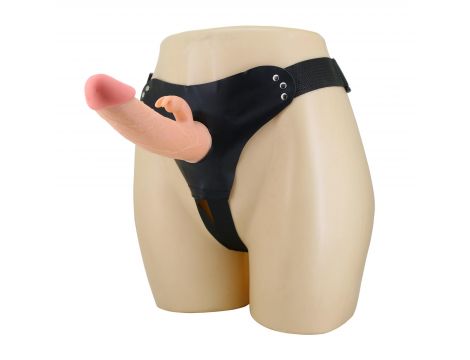 Pas strap-on z protezą króliczą Pretty Love Mavis cielisty 19 cm - 6