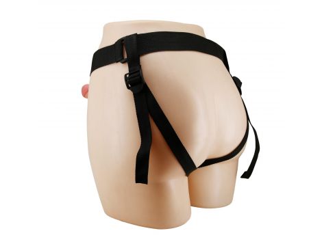 Pas strap-on z protezą króliczą Pretty Love Mavis cielisty 19 cm - 7