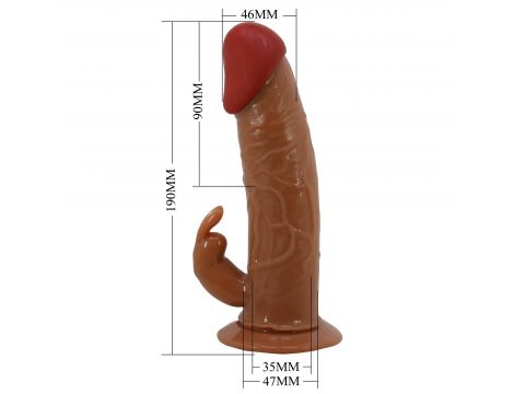 Strapon wibrujący króliczek Pretty Love Marion uniwersalny 19 cm - 10