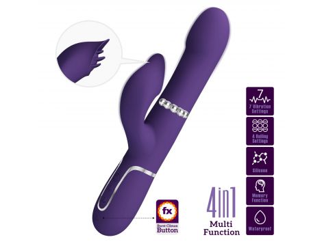 Wibrator króliczek z masującymi koralikami Pretty Love Falin ciemnofioletow - 2