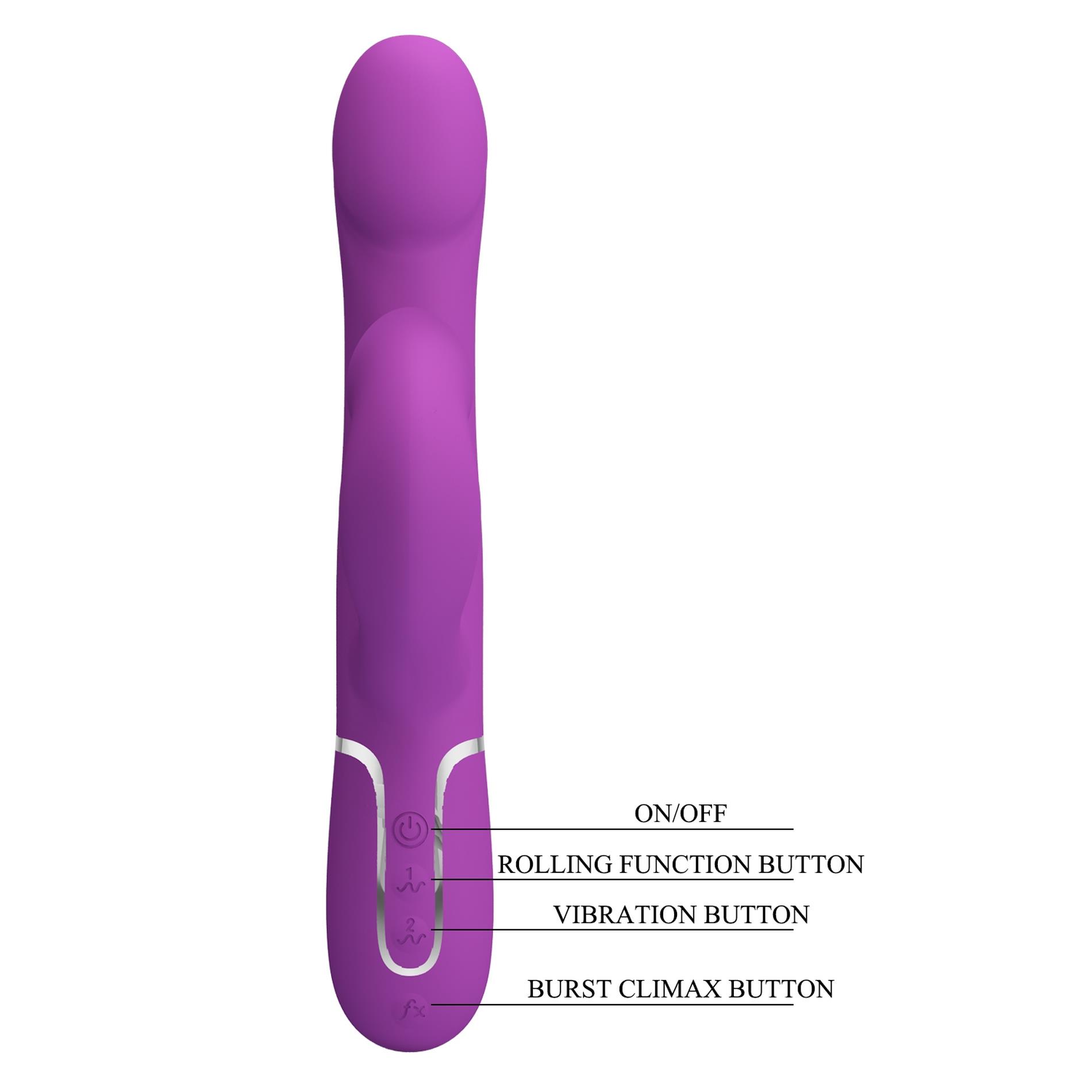 Pretty Love - Falin Purple, 7 Vibration Functions 4 Rolling Functions Memo