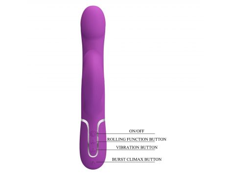 Wibrator króliczek Pretty Love Falin fioletowy 7 funkcji silikonowy - 10