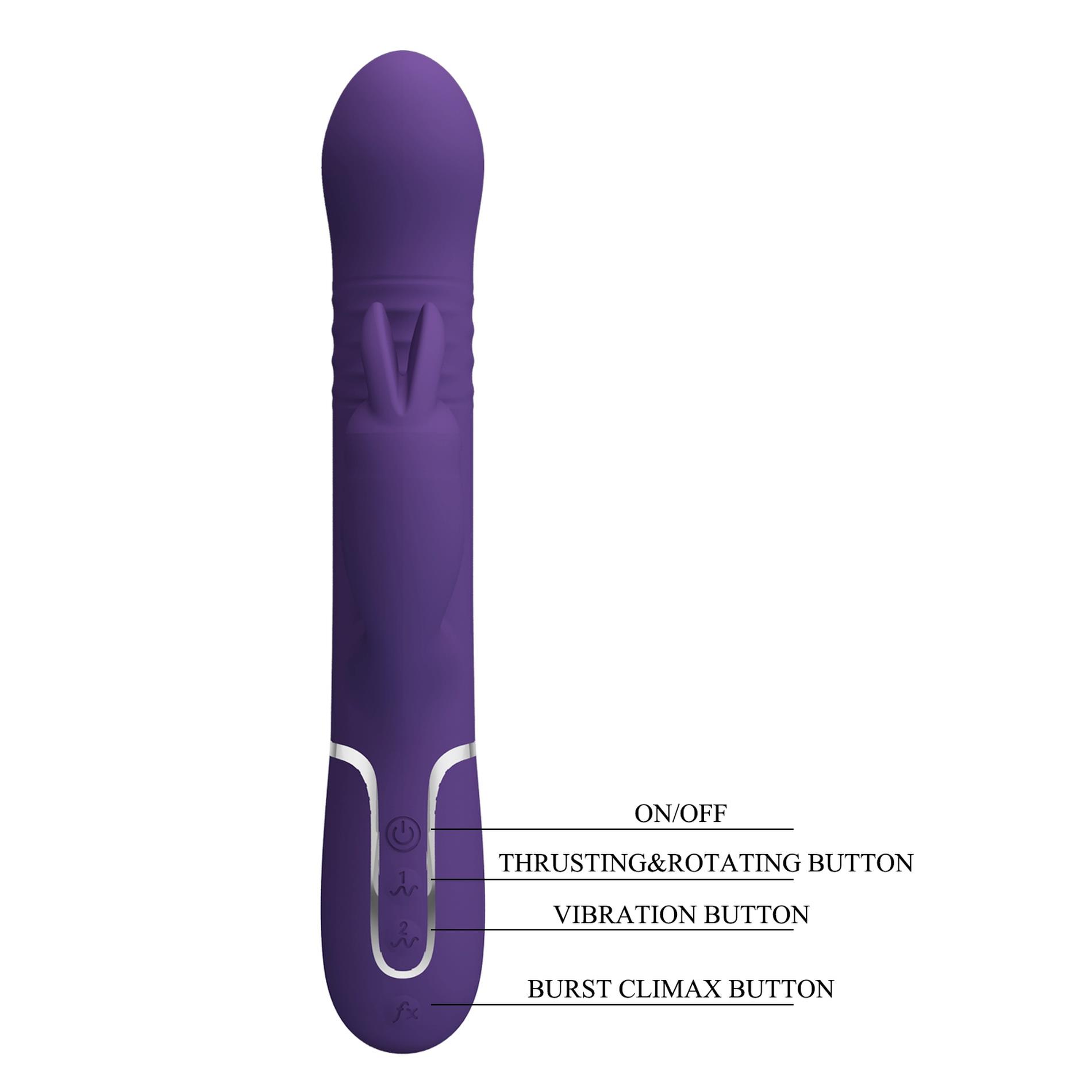 Pretty Love - Coale Dark Purple, 7 Vibration Functions 4 Rotation Function