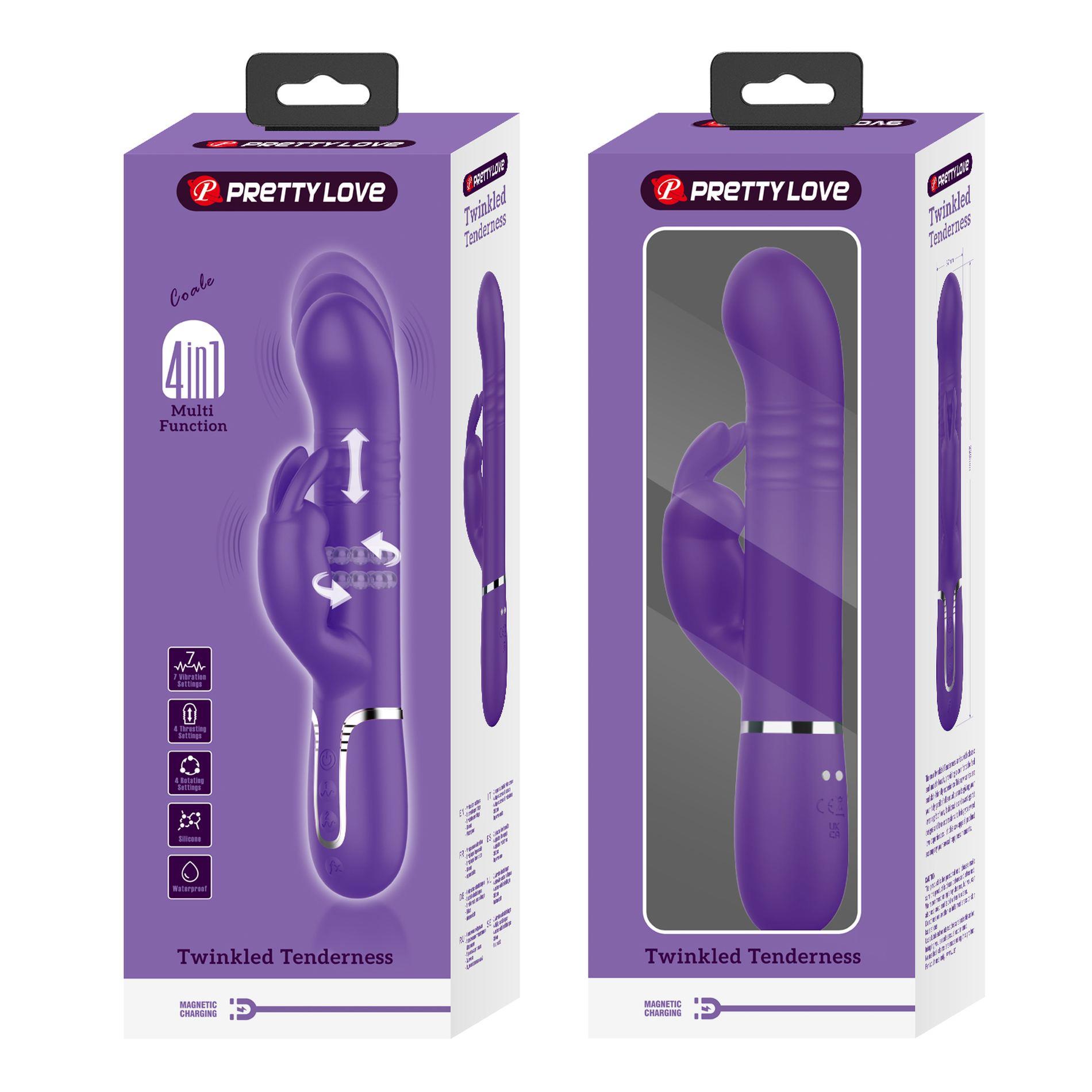 Pretty Love - Coale Dark Purple, 7 Vibration Functions 4 Rotation Function