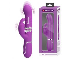 Wibrator króliczek Pretty Love Coale fioletowy 7 wibracji rotacja pchnięcia