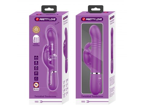 Wibrator króliczek Pretty Love Coale fioletowy 7 wibracji rotacja pchnięcia - 12