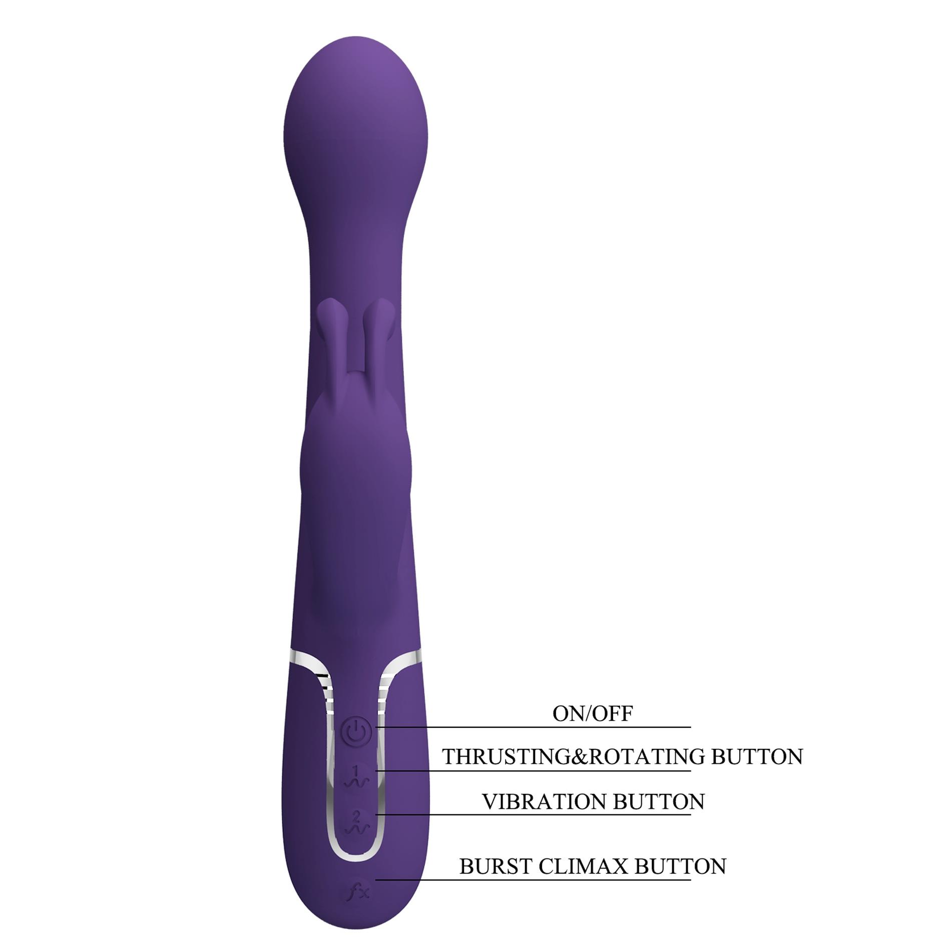 Pretty Love - Dejon Dark Purple, 7 Vibration Functions 4 Thrusting Setting